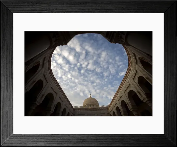 Framed Print : View from inside the al-Saleh mosque in Yemens capital Sanaa Framed Print : View from inside the al-Saleh mosque in Yemens capital Sanaa