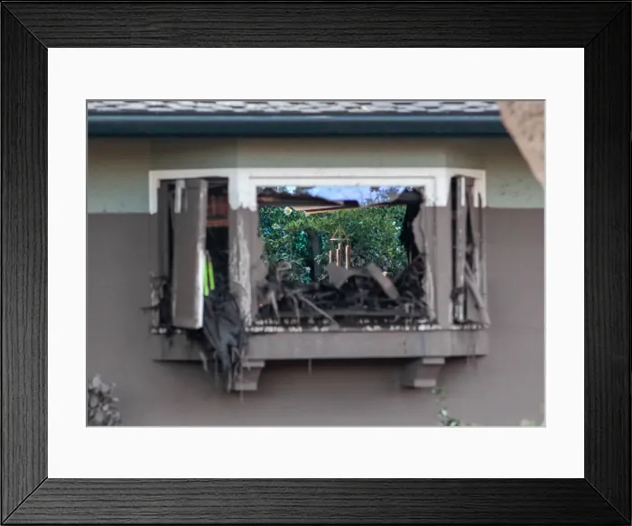 Framed Print : Damaged properties after a mudslide in Montecito Framed Print : Damaged properties after a mudslide in Montecito