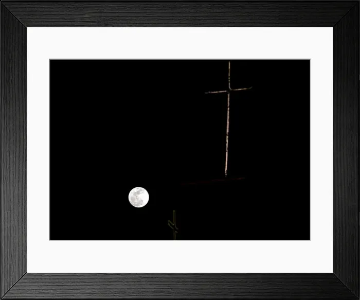 Framed Print : The moon rises over the Mount of Olives during a rare overlap of three celestial Framed Print : The moon rises over the Mount of Olives during a rare overlap of three celestial