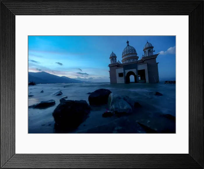 Framed Print : The remains of a mosque destroyed by the earthquake and tsunami lay in Palu Framed Print : The remains of a mosque destroyed by the earthquake and tsunami lay in Palu