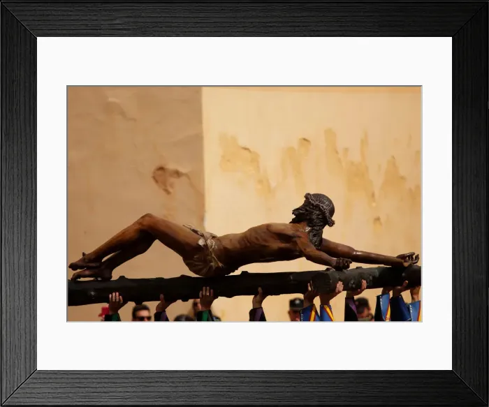 Framed Print : Spanish legionnaires carry statue of Christ of Mena during Holy Week, in Malaga Framed Print : Spanish legionnaires carry statue of Christ of Mena during Holy Week, in Malaga