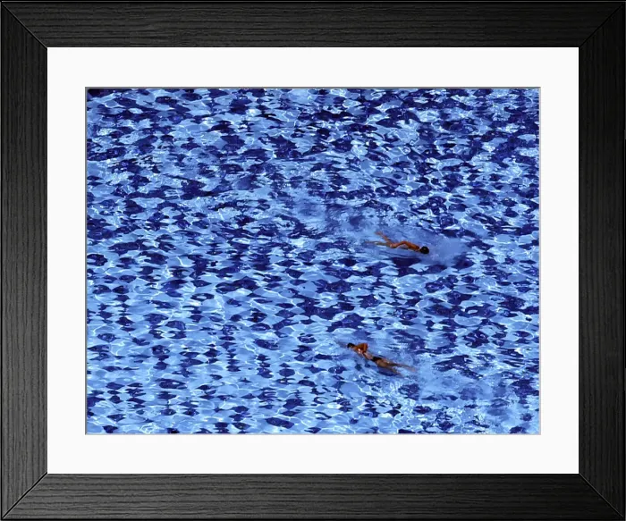 Framed Print : Residents swim in a pool in Sao Paulo Framed Print : Residents swim in a pool in Sao Paulo