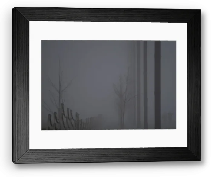 Framed Print : People walk through heavy fog in Belfast Framed Print : People walk through heavy fog in Belfast