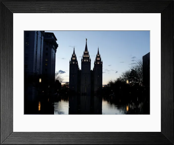 Framed Print : The Mormon Temple is shown at Temple Square downtown Salt Lake City Framed Print : The Mormon Temple is shown at Temple Square downtown Salt Lake City