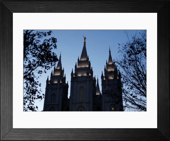 Framed Print : The Mormon Temple is shown at Temple Square downtown Salt Lake City Framed Print : The Mormon Temple is shown at Temple Square downtown Salt Lake City