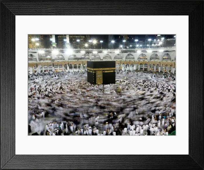 Framed Print : Muslims gather around the Kaaba inside the Grand Mosque during the holy fasting month of Framed Print : Muslims gather around the Kaaba inside the Grand Mosque during the holy fasting month of