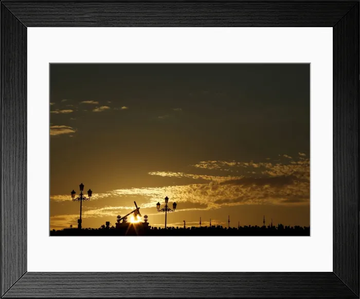 Framed Print : The image of the Nazarene of La O brotherhood is silhouetted by the sun during a Holy