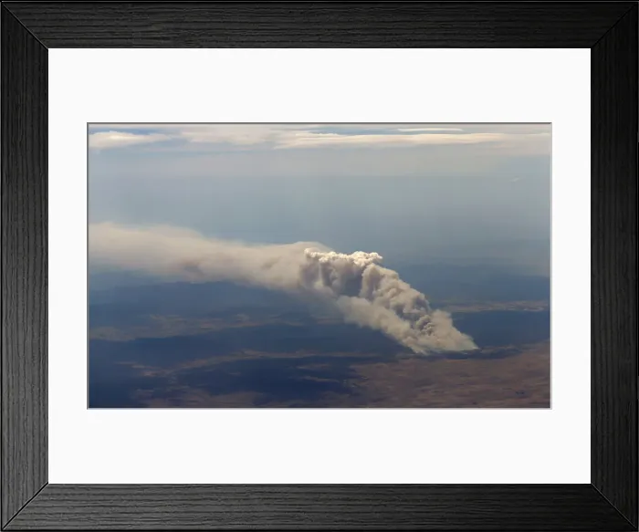 Framed Print : Smoke rises from the Yarrabin bushfire, burning out of control near Cooma Framed Print : Smoke rises from the Yarrabin bushfire, burning out of control near Cooma