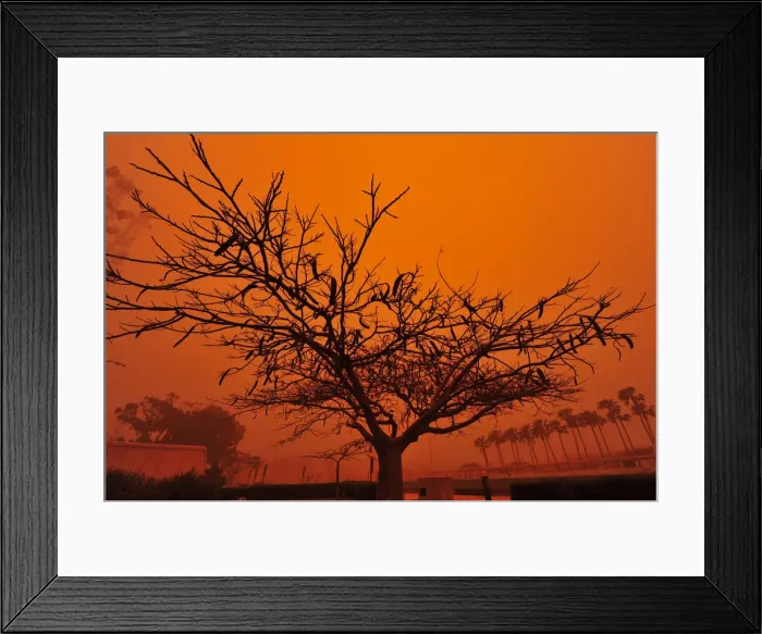 Framed Print : Strong dust storm that prevented people from leaving their homes is seen in Benghazi Framed Print : Strong dust storm that prevented people from leaving their homes is seen in Benghazi