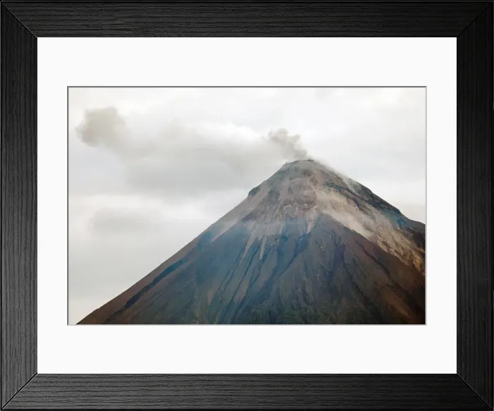 Framed Print : The Fuego volcano is seen from San Miguel Los Lotes in Escuintla