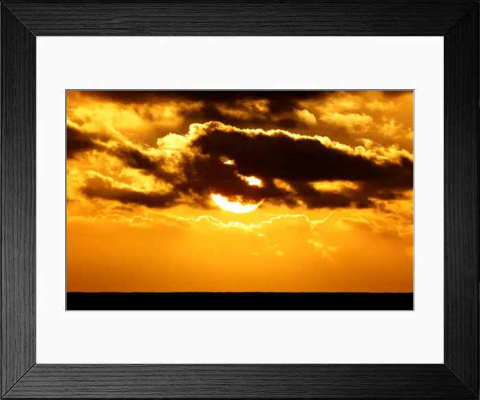 Framed Print : The sun sets over a beach along the Atlantic Ocean coast in Montalivet-les-Bains Framed Print : The sun sets over a beach along the Atlantic Ocean coast in Montalivet-les-Bains