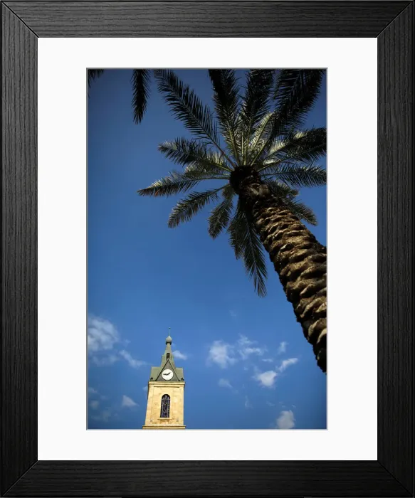 Framed Print : A general view of Jaffa Clock Tower, in Jaffa