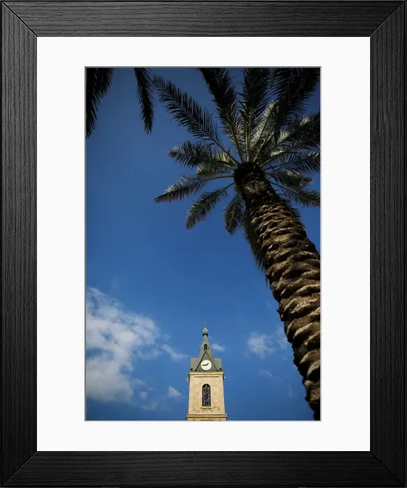 Framed Print : A general view of Jaffa Clock Tower, in Jaffa