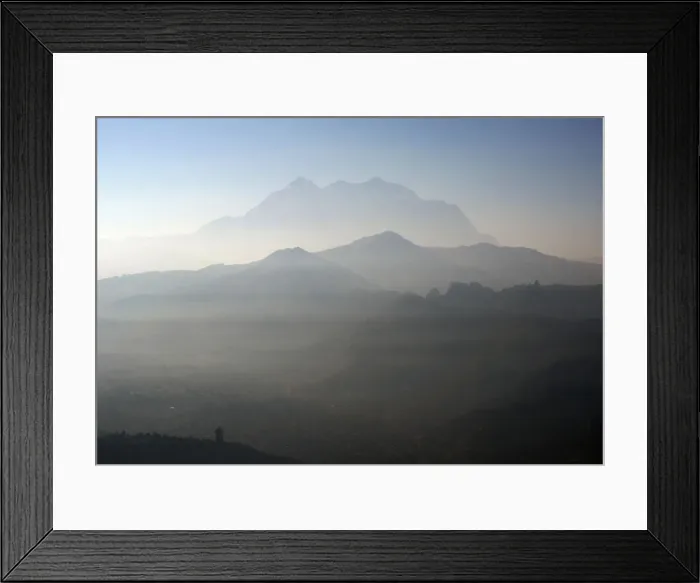 Framed Print : Haze from forest fires engulfs La Paz city Framed Print : Haze from forest fires engulfs La Paz city