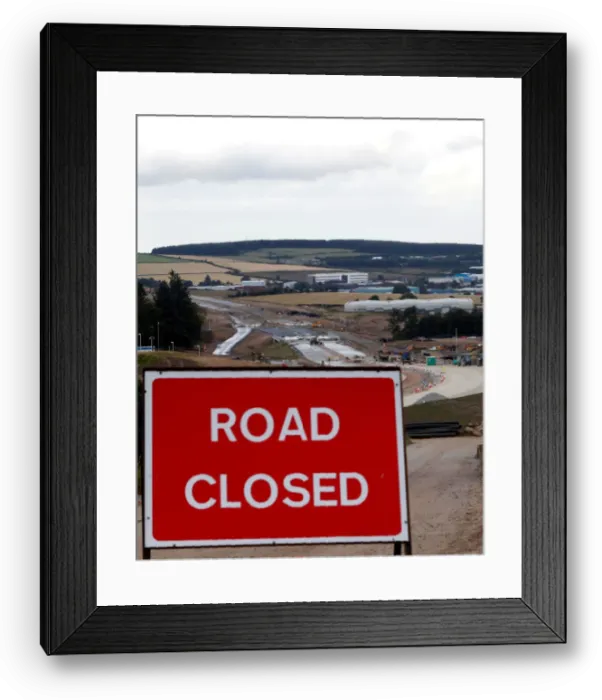 Framed Print : Construction work takes place on the Aberdeen Western Peripheral Route