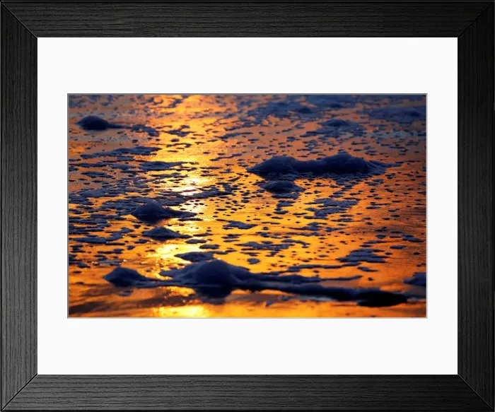 Framed Print : A beach along the Atlantic Ocean coast is pictured at sunset in Montalivet-les-Bains Framed Print : A beach along the Atlantic Ocean coast is pictured at sunset in Montalivet-les-Bains