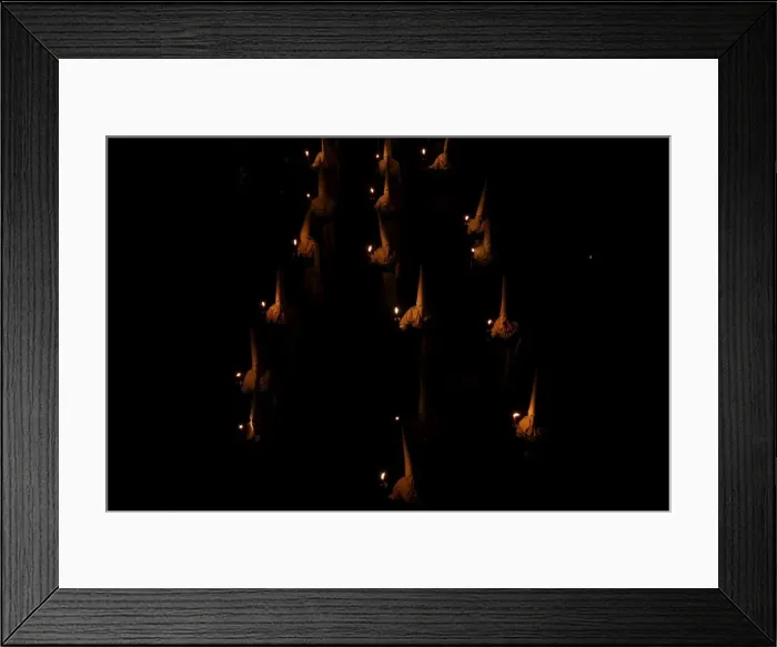 Framed Print : Penitents of the Jesus Yacente brotherhood take part in a procession during Holy Week in Framed Print : Penitents of the Jesus Yacente brotherhood take part in a procession during Holy Week in