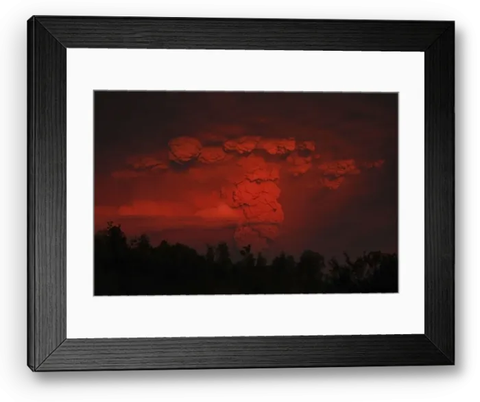 Framed Print : A view of the ash plume above the Puyehue-Cordon Caulle volcano chain Framed Print : A view of the ash plume above the Puyehue-Cordon Caulle volcano chain