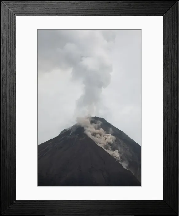 Framed Print : The Fuego volcano is seen from San Miguel Los Lotes in Escuintla Framed Print : The Fuego volcano is seen from San Miguel Los Lotes in Escuintla