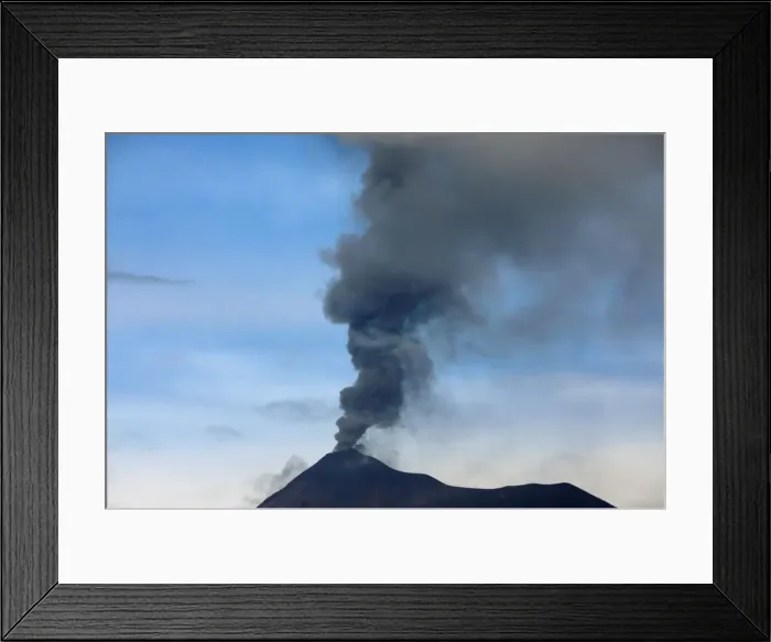 Framed Print : The Fuego volcano is seen from Ciudad Vieja Framed Print : The Fuego volcano is seen from Ciudad Vieja
