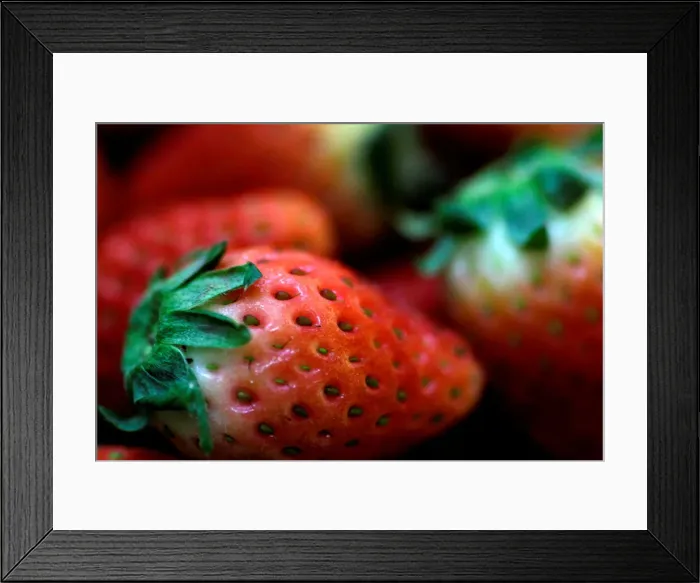 Framed Print : Illustration photo of strawberries Framed Print : Illustration photo of strawberries