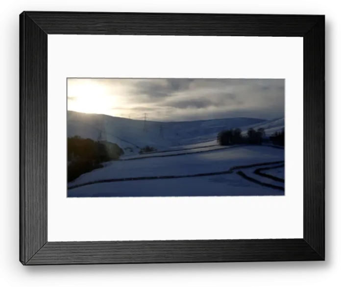 Framed Print : Snow lies on the hills near Abington, Scotland Framed Print : Snow lies on the hills near Abington, Scotland