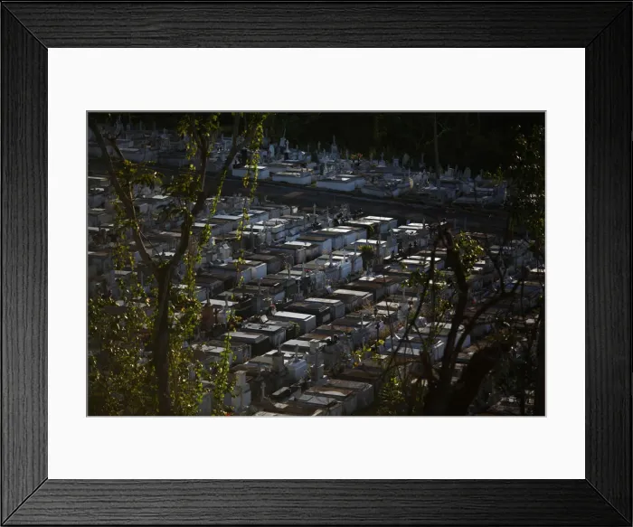 Framed Print : A cemetery is seen in Lares Framed Print : A cemetery is seen in Lares