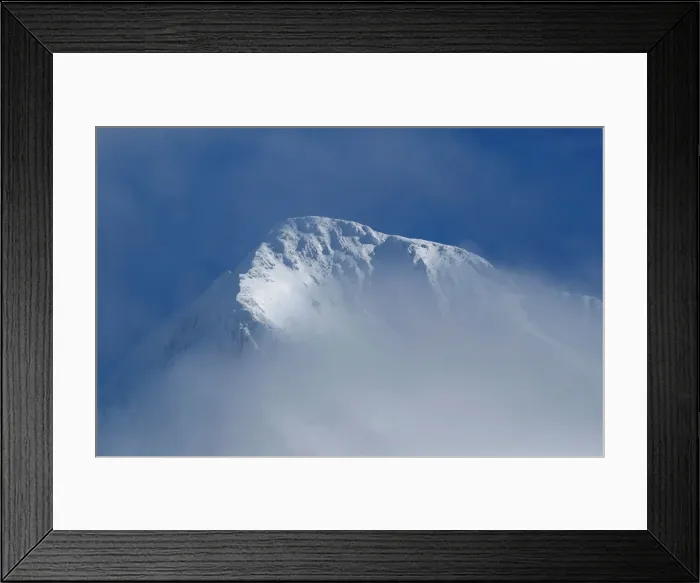 Framed Print : The summit of the Eiger mountain is pictured in Wengen