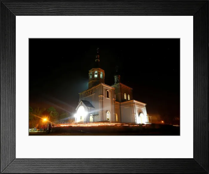 Framed Print : People take part in a procession as they celebrate Orthodox Easter in the town of Framed Print : People take part in a procession as they celebrate Orthodox Easter in the town of