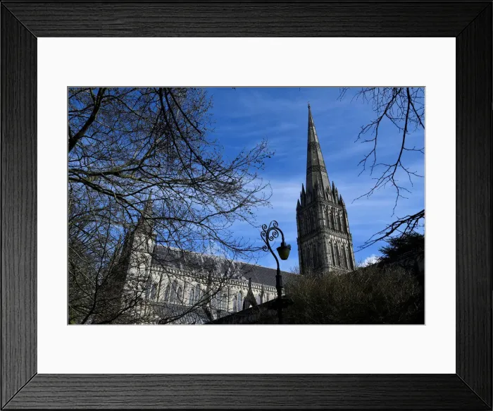 Framed Print : Salisbury Cathedral is seen in Salisbury Framed Print : Salisbury Cathedral is seen in Salisbury