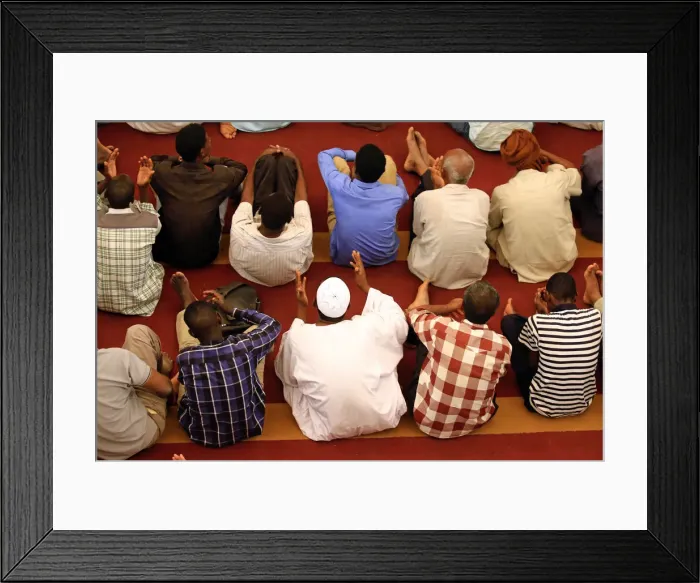 Framed Print : Muslims offer prayers on the second Friday of the holy fasting month of Ramadan in Framed Print : Muslims offer prayers on the second Friday of the holy fasting month of Ramadan in