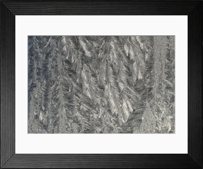 Framed Print : Frost pattern on a window following a cold night in Germany Framed Print : Frost pattern on a window following a cold night in Germany