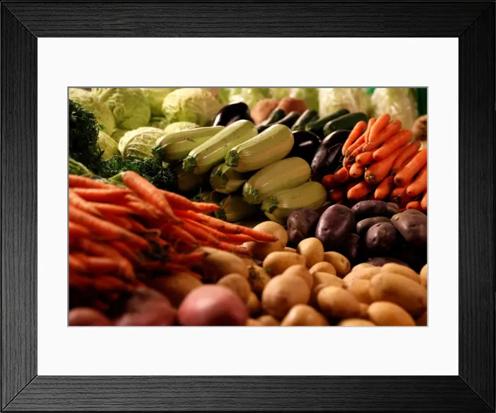 Framed Print : Vegetables are seen at a shop in Budapest Framed Print : Vegetables are seen at a shop in Budapest