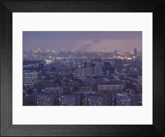 Framed Print : An aerial view shows the city of Moscow Framed Print : An aerial view shows the city of Moscow