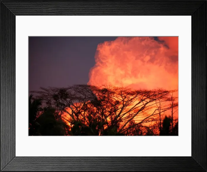 Framed Print : Gas and steam rise from a volcanic fissure in Leilani Estates Framed Print : Gas and steam rise from a volcanic fissure in Leilani Estates