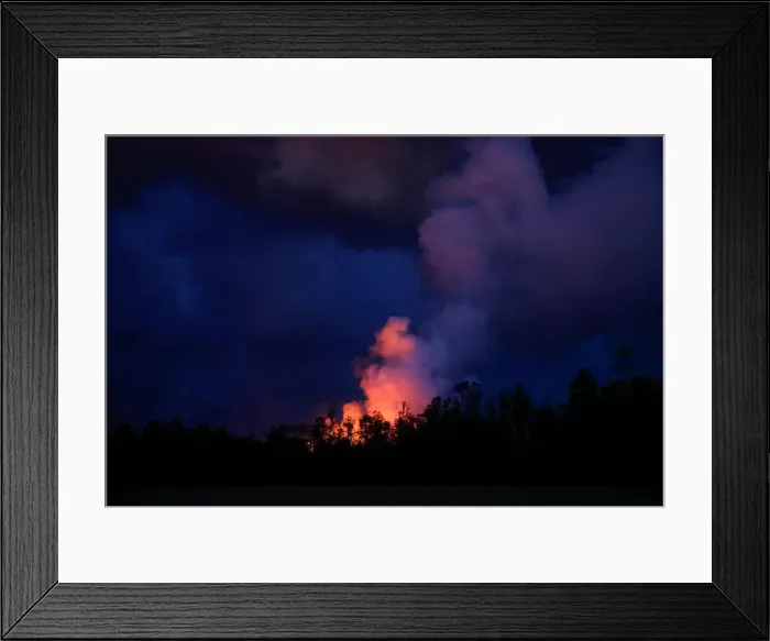Framed Print : Lava erupts in Leilani Estates Framed Print : Lava erupts in Leilani Estates