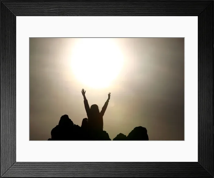 Framed Print : People celebrate the summer solstice at the Kokino megalithic observatory Framed Print : People celebrate the summer solstice at the Kokino megalithic observatory
