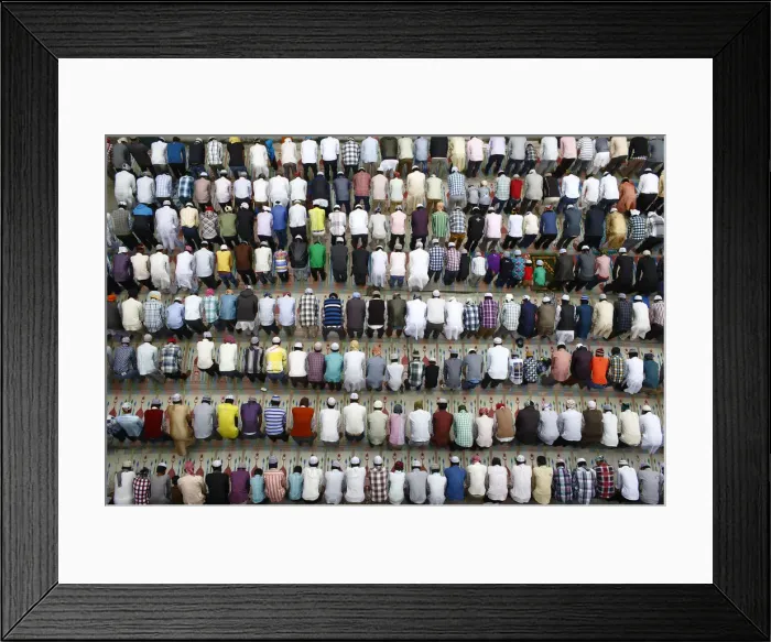 Framed Print : Nepali Muslims attend the mass prayer during the Eid al-Adha celebrations at the Kashmiri Framed Print : Nepali Muslims attend the mass prayer during the Eid al-Adha celebrations at the Kashmiri