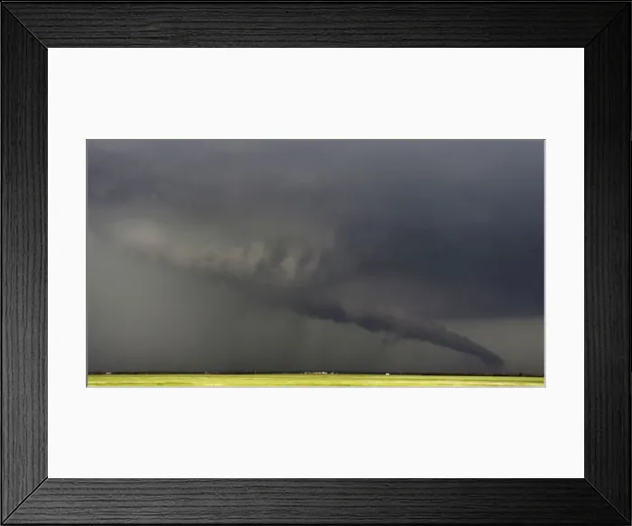 Framed Print : The funnel of a tornadic thunderstorm almost touches the ground near South Haven Framed Print : The funnel of a tornadic thunderstorm almost touches the ground near South Haven
