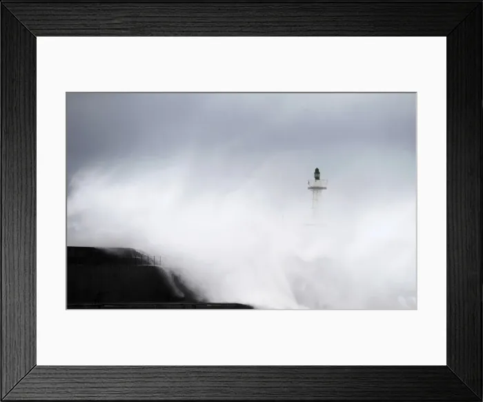 Framed Print : Huge waves crash onto San Esteban de Pravia seafront in the northern Spanish region of Framed Print : Huge waves crash onto San Esteban de Pravia seafront in the northern Spanish region of