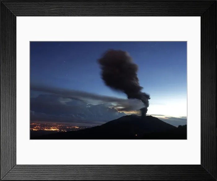 Framed Print : Ash rises over Turrialba volcano, as seen from San Gerardo de Irazu near Turrialba Framed Print : Ash rises over Turrialba volcano, as seen from San Gerardo de Irazu near Turrialba