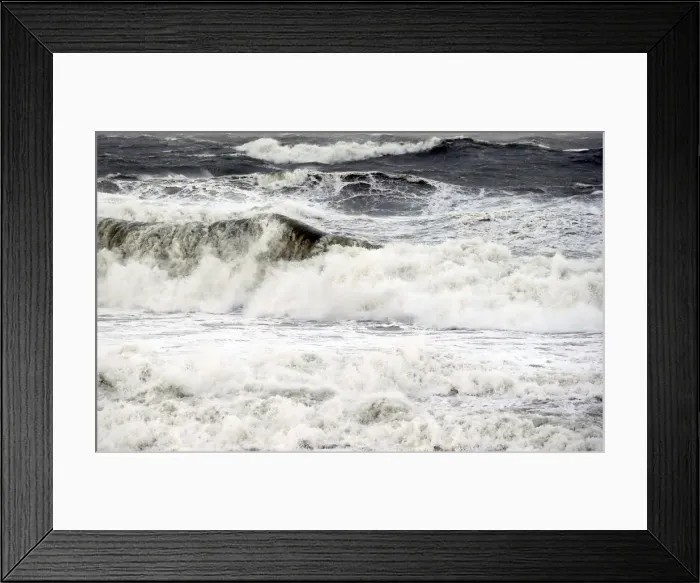 Framed Print : Waves break along Frances Atlantic coastline at sunset in Lacanau Framed Print : Waves break along Frances Atlantic coastline at sunset in Lacanau