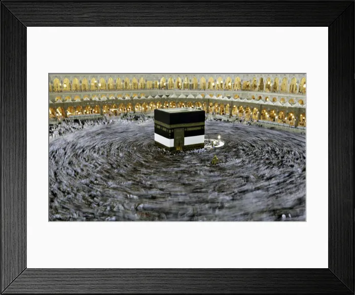 Framed Print : Muslim pilgrims circle the Kaaba and pray at the Grand mosque during the annual haj Framed Print : Muslim pilgrims circle the Kaaba and pray at the Grand mosque during the annual haj