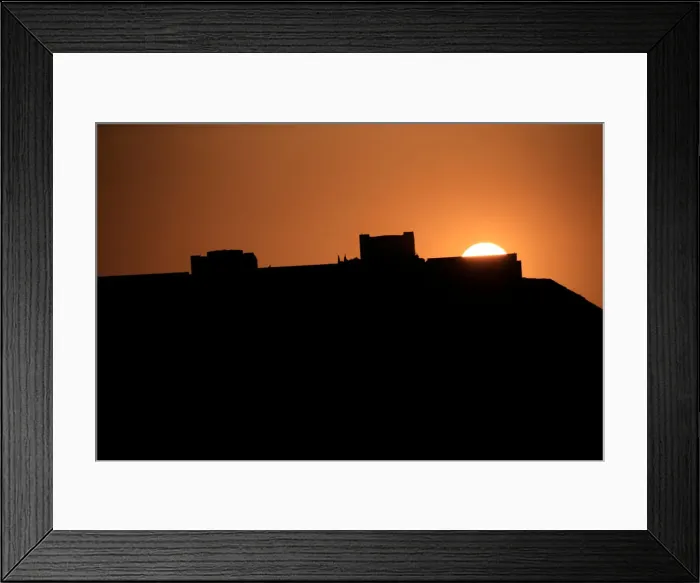 Framed Print : Sunset is seen behind the presidential palace in Damascus Framed Print : Sunset is seen behind the presidential palace in Damascus
