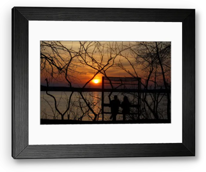 Framed Print : People enjoy sunset at a lake on the outskirts of Minsk Framed Print : People enjoy sunset at a lake on the outskirts of Minsk