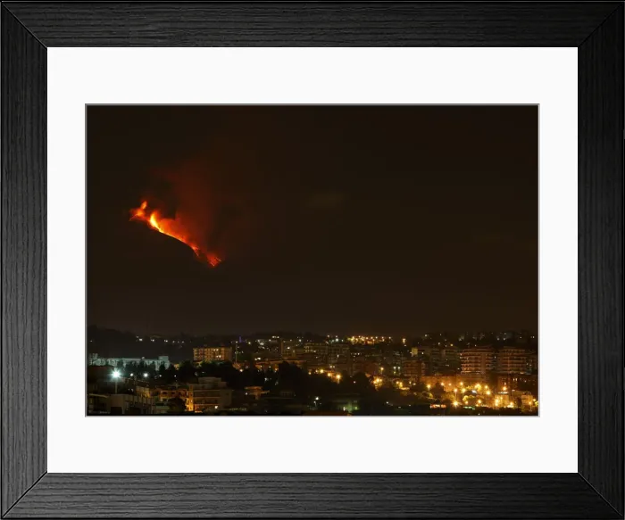 Framed Print : Mount Etna spews lava on the southern Italian island of Sicily Framed Print : Mount Etna spews lava on the southern Italian island of Sicily