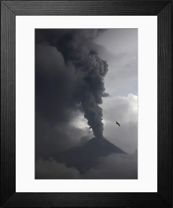 Framed Print : Mount Merapi volcano erupts spewing out towering clouds of hot gas Framed Print : Mount Merapi volcano erupts spewing out towering clouds of hot gas