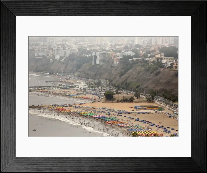 Framed Print : A view of Lima is seen from the top of Morro Solar hill in Limas district of Chorrillos Framed Print : A view of Lima is seen from the top of Morro Solar hill in Limas district of Chorrillos