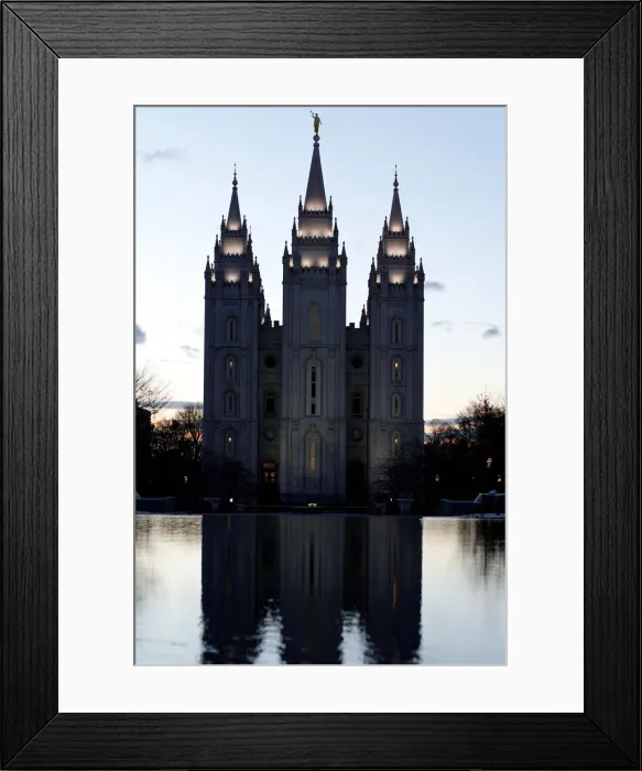 Framed Print : The Mormon Temple is shown at Temple Square downtown Salt Lake City Framed Print : The Mormon Temple is shown at Temple Square downtown Salt Lake City