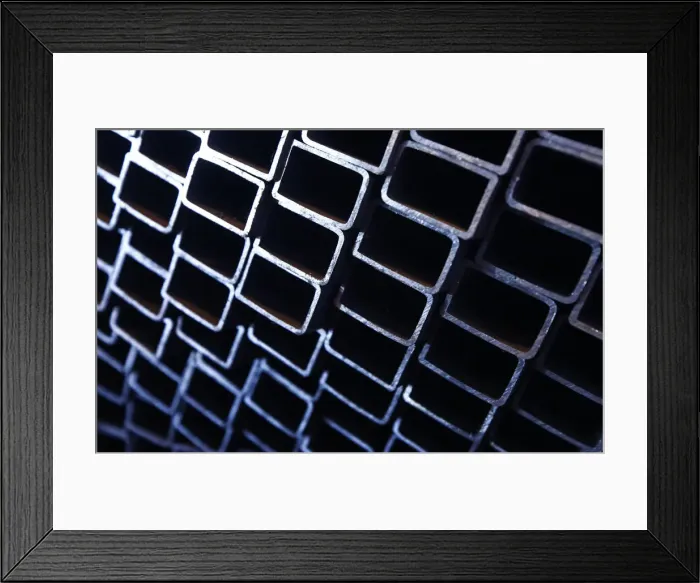 Framed Print : Steel profile pipes are pictured at the Ariel Metal steel trader warehouse in Podolsk Framed Print : Steel profile pipes are pictured at the Ariel Metal steel trader warehouse in Podolsk